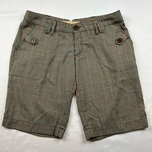 Women’s Billabong Houndstooth Bermuda shorts Y2K Sz 7
